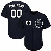 Yankees Navy Customized Cool Base New Design Jersey,baseball caps,new era cap wholesale,wholesale hats